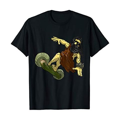 Caveman Rides On a Stone Skateboard Cover