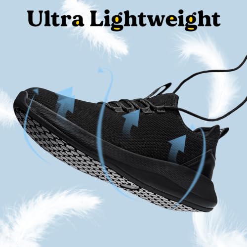 Image of Non Slip Work Shoes for Women Food Service Lightweight Waterproof Kitchen Chef Shoe Restaurant Walking Sneakers Nursing Slip Resistant Footwear, Black