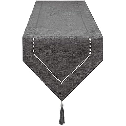 SANLEHAUSE Modern Linen Table Runner 32 x 220 cm Cover