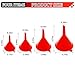 Zpana 4 PCS Car Oil Funnel Set, 4 Sizes Wide Mouth Automotive Gas Funnel for Filling Gasoline, Engine Oil, Multifunctional Vehicle Accessories, Universal for SUV, Truck, Sedan