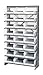 Quantum QPRS-209CL Single-Sided 24 QSB209CL Clear Bin Storage Pick Rack System 12"D X 36"W X 60"H