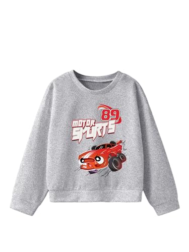 SweatyRocks Boy's Letter Printed Graphic Hoodie Long Sleeve Drop Shoulder Sweatshirt