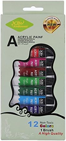 12 color painting paint watercolor acrylic painting art painting paint pen pen suit 12ml (12 color acrylic pigment)