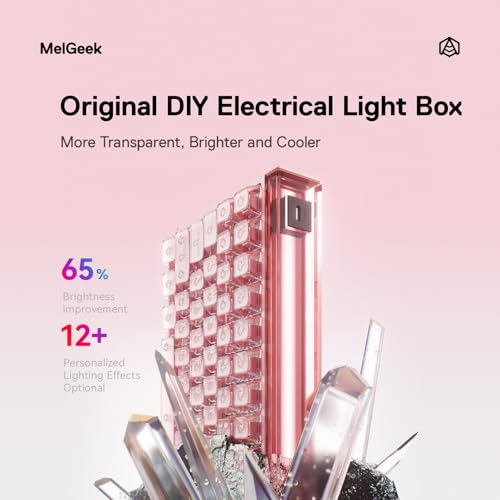 Image of MelGeek MADE84 Ultra+ Wired Gaming Keyboard, Magnetic Keyboard with Hall Effect, 75% Compact Rapid Trigger, Hot-Swappable, RGB Snap Tap & Adjustable Actuation, HIVE Custom, Aluminum Case-Jelly Pink