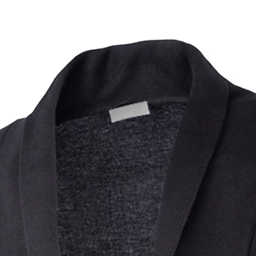 Men's Soft Open Front Cardigan Sweater Shawl Collar Slim Fit Cardigan Sweater Shawl Collar Open Front Knit Sweater3