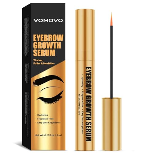 Vomovo Eyebrow Growth Serum for Women (5 ml), Gentle Eyebrow Serum to Grow Brows, Natural Brow Treatment for Thicker & Fuller Looking，Non-irritating & Suitable for All Skin Types