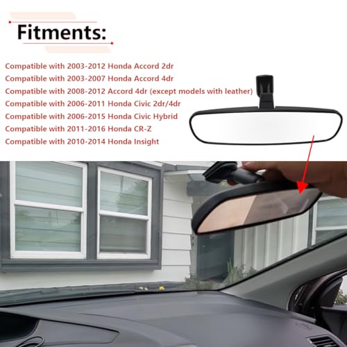 Image of RLB-HILON Rear View Mirror Compatible With Honda Model, Day /Night Mirror