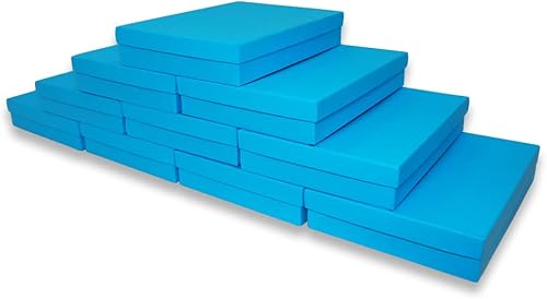 Miniatura 4 de N 'icePackaging - Cajas de regalo rellenas de algodón azul glaciar claro, tamaño 7 x 5 x 1 14 pulgadas, hechas en Estados Unidos, vacaciones,