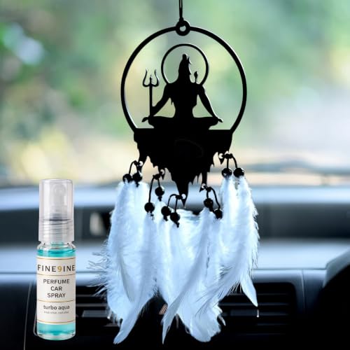 Image of Shiva Car Hanging Dream Catcher with Free 5 ml Car Perfume Spray