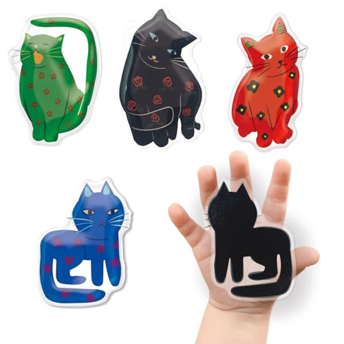 Imanes decorativos para refrigerador diseño gato set 4 miniatura 1
