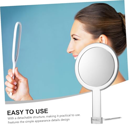 Espejo de maquillaje doble acrílico portátil plegable miniatura 4