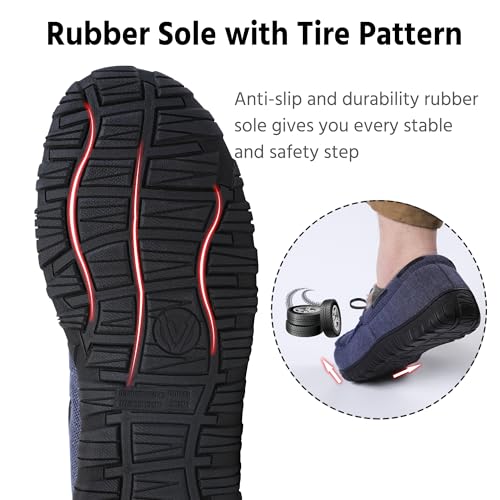 Image of MIXIN Mens Slippers Indoor Outdoor Memory Foam House Shoes Anti-Slip Moccasins Slippers for Men