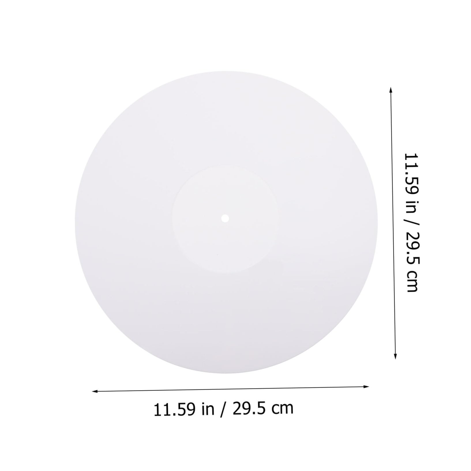Tappetino per Giradischi in Acrilico Protezione per Vinile Bianco Accessorio per Dischi Antigraffio e Resistente per Giradischi Standard