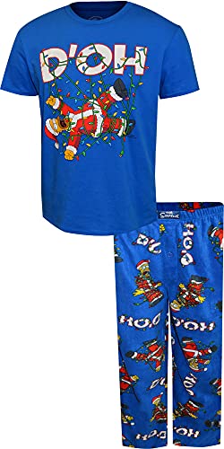 Briefly Stated Mens Homer Simpson Tangled In Lights Christmas Pajamas