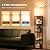 addlon 5-Tier Floor Lamp with Shelves, Standing Bookshelf Lamp with 3 Color Temperature, Corner Display Floor Lamps for Living Room, Bedroom and Office (70'' H, Black)
