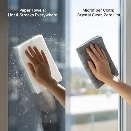 12Pcs Thickened Magic Cleaning Cloth,11.8 x 15.7 inch Reusable Microfiber Cleaning Towels Lint Free Streak Free Wipes for Stainless Steel Glass Mirror Window Car Screen Cleaning - Image 5