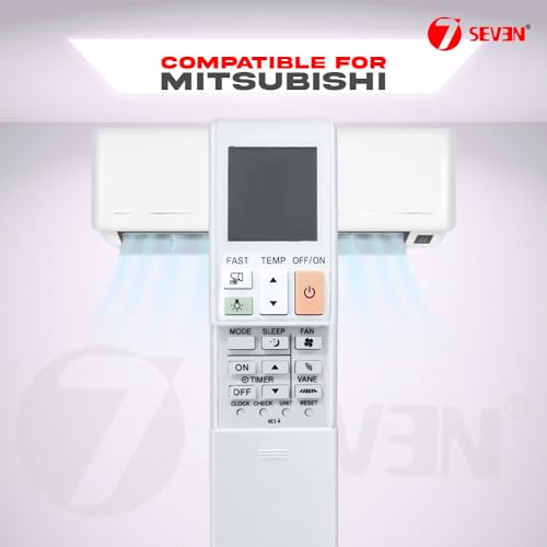 Image of 7SEVEN Compatible with Mitsubishi AC Remote Control Model 304 Suitable for 1 1.5 2 Ton Split and Window Air Conditioner - Match Each Key by Key Exactly with existing Remote Function