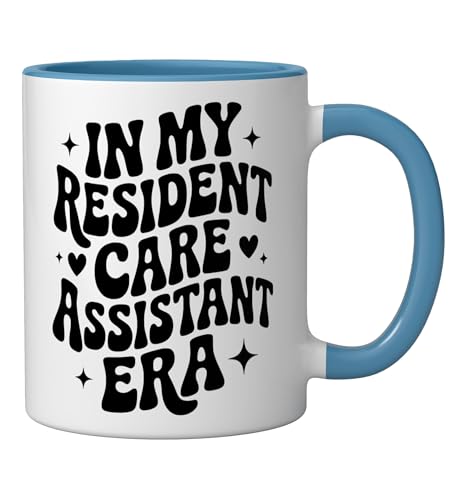 Taza cerámica In My Resident Care Assistant Era azul y blanca 11 oz miniatura 2
