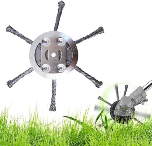 Spazzola per decespugliatore per erba in filo di acciaio 2025 6 B e 2 accessori per decespugliatori a batteria e tosaerba potente strumento di rimozione delle erbacce per una cura efficiente Ln