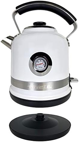 Ariete 2854W Moderna Cordless Electric Kettle, Stainless Steel Body, 1.7 Litre Capacity, White