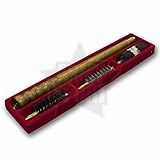 Kit de limpieza para armas Completo de: varita en Madera dividida en 3 piezas, escobilla de Lana, Cepillo de cerdas y Cepillo Acero Hélice. para Calibre 12. producto Fabricado en Italia.