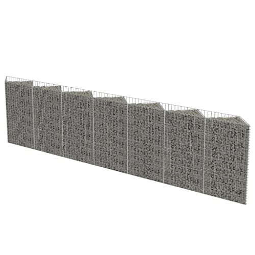 vidaXL Muro de Gaviones de Acero 450x30x100 cm Macetero y Tiestos Jardinería