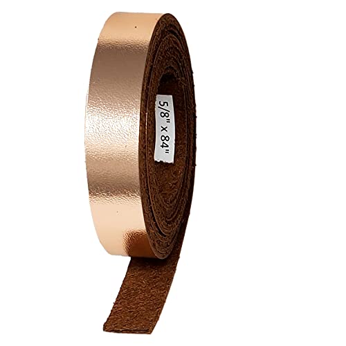 84" Cow Leather Metallic Strips - Custom Width Starting From 3/8" Up To 2" - Full Grain Metallic Leather Strips 3.5-4 Oz. - Bags, Hat Bands, Jewelry, Bracelets, Craft, Decorations #TOP6