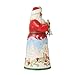 Enesco Jim Shore Heartwood Creek 18th Annual Song Series Christmas Day Santa with Bells Figurine- Stone Resin Hand Painted Crafted Collectible Santa Figurines Christmas Home Decor Statue, 10.04 Inch
