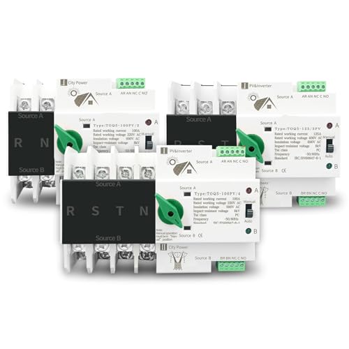 Inverseur de source automatique 4P 63A pour rail DIN rail et systèmes PV photovoltaïques