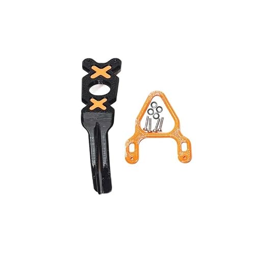�݊���������܂� DJI Avata 2 3D �v�����g TPU �o�b�e���[�Œ�E���h�~�Z���o�b�N�� | �y�ʏ_��i�A�o�b�e���[�ʒu���b�N�ی암�i(Black orange)