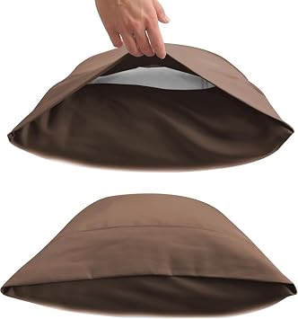 Martex Pillowcases (Dark Brown) | Set of 4 Standard Size 30 x 20 |Soft & Durable Cotton Blend | Hotel Quality Pillow Covers | Machine Washable, Wrinkle-Resistant Bed Pillowcases