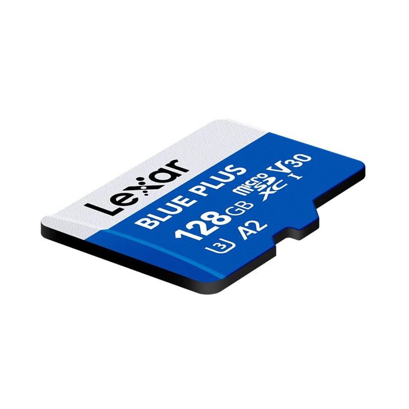 LEXAR Carte microSDXC Blue Plus UHS-I 128Go V30 170MB/s avec adaptateur car