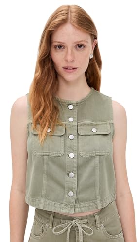 Madewell Women's Cropped Vest: Airy Denim Edition