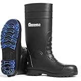 GIEESHIELD PVC Rain Boots for Men And Women – Waterproof Slip-Resistant Rubber Work Boots, Seamless Durable Tall Knee Boots for Agriculture, Gardening, Fishing, Industrial & Outdoor Work, Size 11