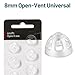 Inspack Hearing Aid Domes for Oticon Replacements, (20Pcs/2PK）Minifit 8mm Open Vent, Aids Tips Supplies, Universal Parts Accessories for Phillips/Resound, Soft Silicone Domes for Clear Natural Sound