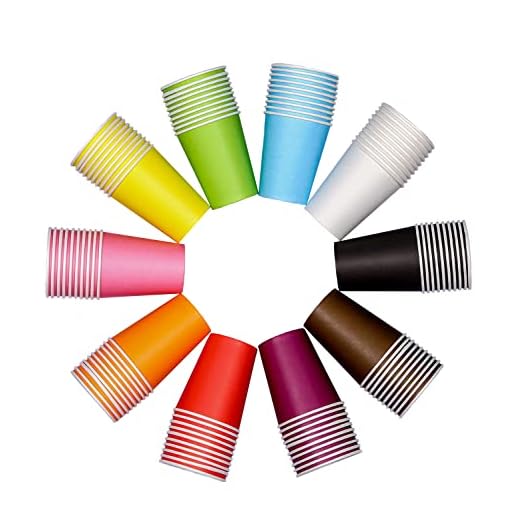 Vasos Papel,100 Piezas Vaso de Papel Vasos Papel Tazas de Fiesta Vasos Papel Colores Papel Café Té Vasos Vasos Carton de Colores Vasos Papel Cumpleaños para Familia, Restaurante, Fiesta(Multicolor)