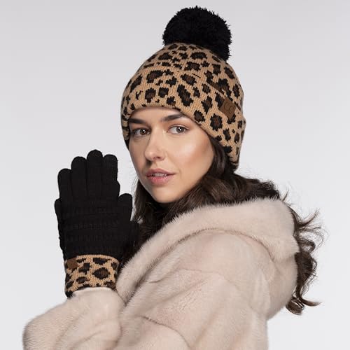 Image of C.C Exclusives Solid Ribbed Color Beanie hat with Pattern Cuff HAT-80