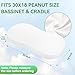 Bassinet Mattress 30x18 Peanut, Baby Waterproof Replacement Pad Compatible with Halo Bassinet, Firm Support Foam Insert with Bamboo Viscose Cover