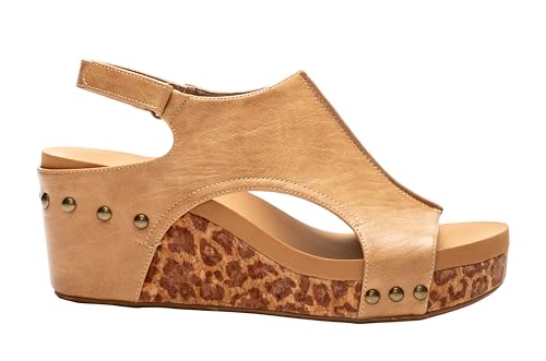 Image of Corkys Footwear Womens Carley Wedges, Featuring Corkys EVA Foam Cushioned Insoles, A 2.5 Inch Heel, Lightweight For All Day Wear, And Hook And Loop Closure