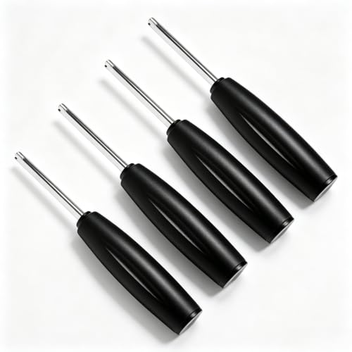 YSFER 4 PCS Valve Core Torque Tool, Valve Core Remover Installer for Over or Under Torquing Protection, Single Head Torque Tools to Avoid TPMS Damage for Cars Bikes Motorcycles