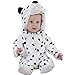 ANUFER Unisex Baby Mit Kapuze Strampler Flanell Niedlich Tier Overall Pyjama 0-36 Monate Dalmatiner SN07652 0-6 Monate