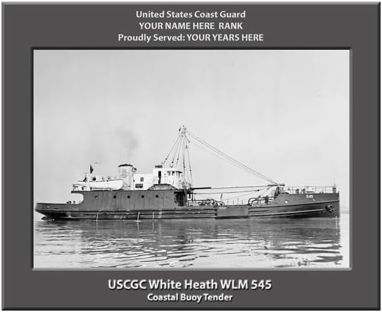 USCGC White Health WLM 545 Personalized Canvas Print, Coast Guard Photo, 11x14 Inch, Personalized Name and Rank, Made in USA