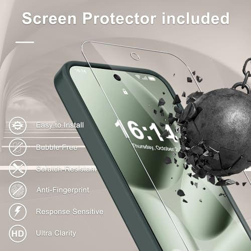 Image of for Google Pixel 10a Case, Matte Magnetic Phone Cover [with 1 Screen Protector] [Support for MagSafe] [Shockproof Military Grade Protection] Translucent Frosted Back, Gray