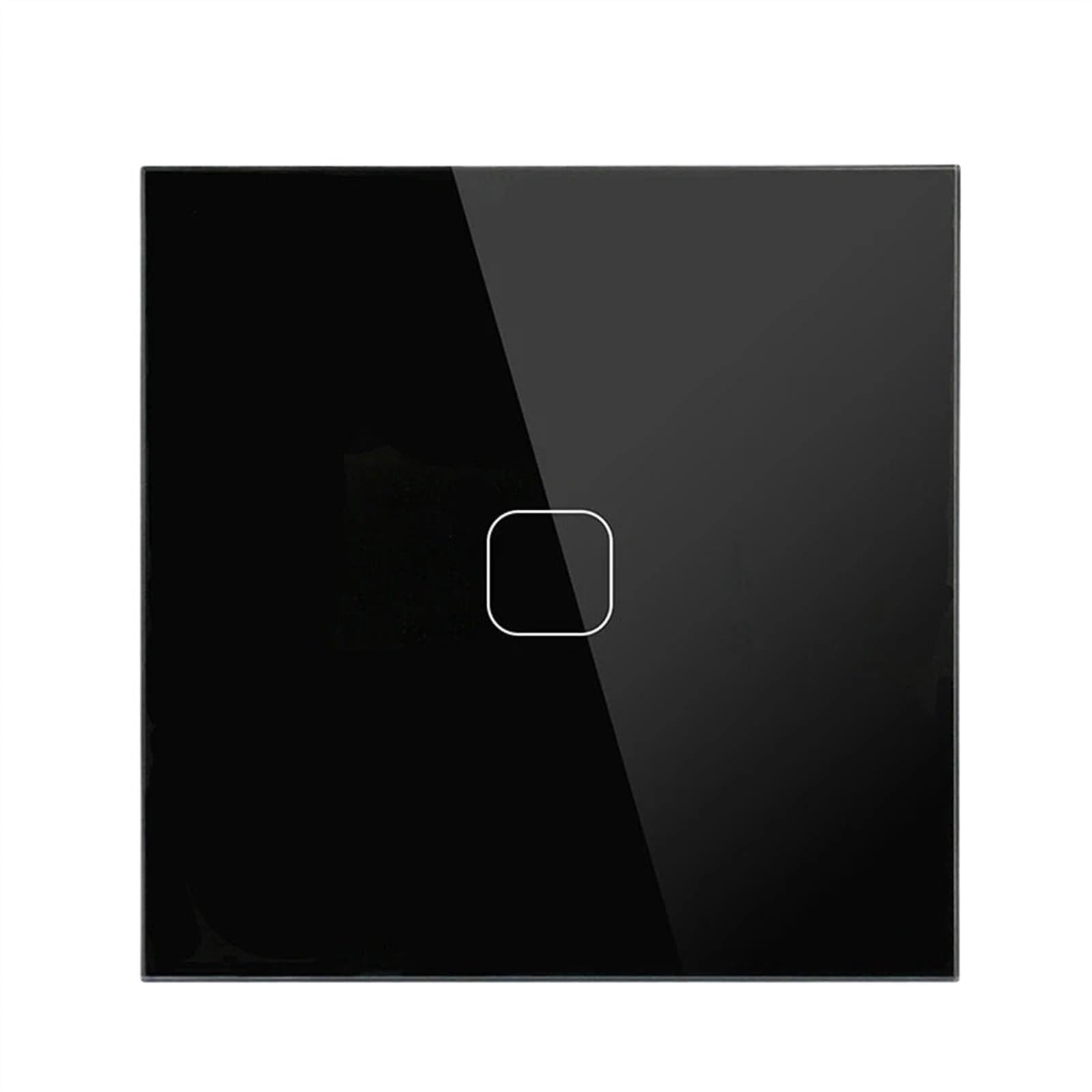 Interruptor de luz de Pared Interruptor de Pared, Interruptor táctil estándar, Panel de Cristal con LED, 1 Unidad, 1 vía, luz de Pared, Pantalla táctil(White)