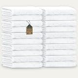 NatureMark Gästetücher – 20er Pack (30x50 cm), 100% Baumwolle, Oeko-TEX Zertifiziert, weich, saugfähig und pflegeleicht – Für Bad, Gäste & Spa - Weiß