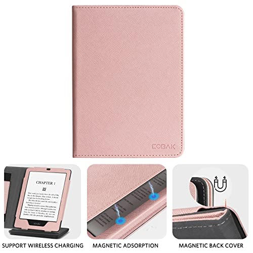 Image of CoBak Case with Stand for Kindle Paperwhite - Durable PU Leather Cover with Auto Sleep Wake, Card Slot, Hand Strap Feature - Fits Kindle Paperwhite 11th Generation 6.8 inch Signature Edition 2021 Released