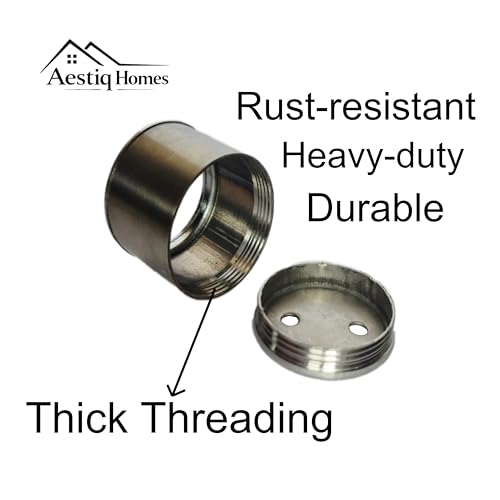 Image of 1 Inch Stainless Steel Wall to Wall Conceal Bracket Curtain Bracket Curtain Pipe Holder Parda Bracket Wardrobe Rod Bracket Rod Support Bracket Heavy Duty Rust Proof (Pack of 4)