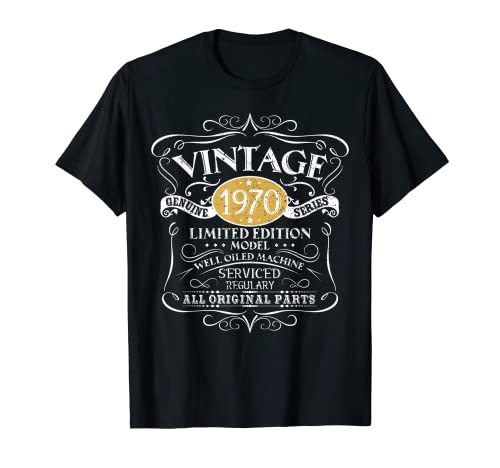 Vintage 1970 52 cumpleaños regalo hombres mujeres diseño original Camiseta