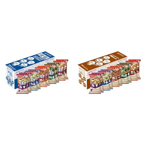 【セット買い】アマノフーズ 減塩いつものおみそ汁 10袋入り(5種各2袋) + アマノフーズ いつものおみそ汁 5種セット 10個アソート