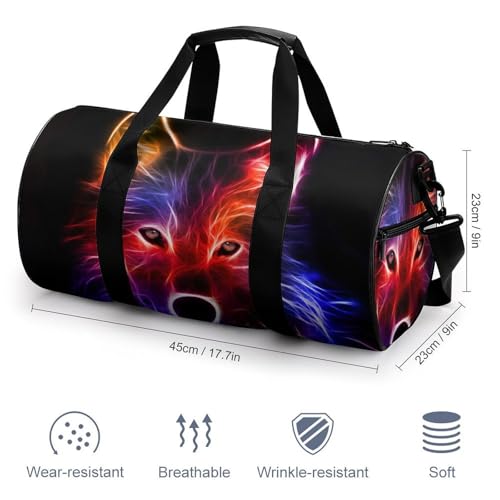 Sac de gym loup abstrait pour ne plus manquer de place en voyage